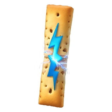 Cracker with lightning  sticker
