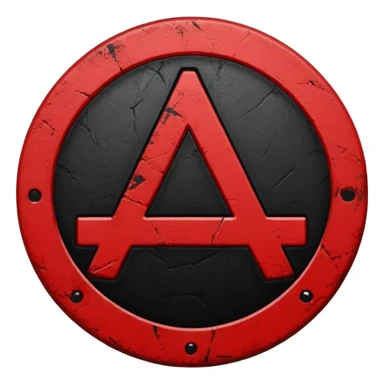 Anarchy red and black sticker