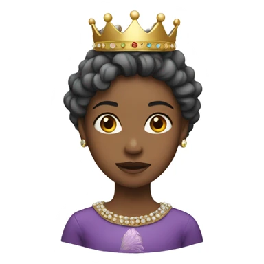 Girl with crown sticker
