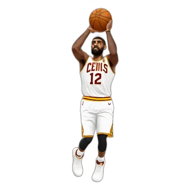 Kyrie irving shooting the ball sticker