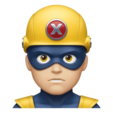 marvel superhero cyclops x-men with iconic yellow visor sticker