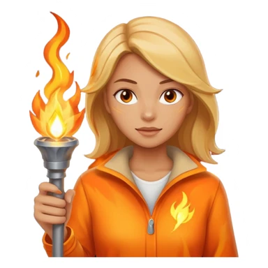 womanThe torchbearer sticker