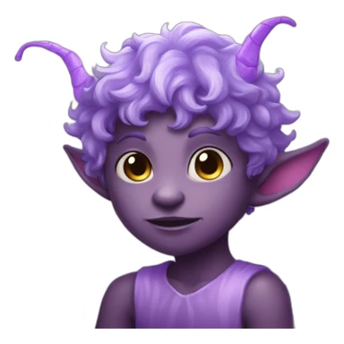 lavender fairy demon boy  sticker