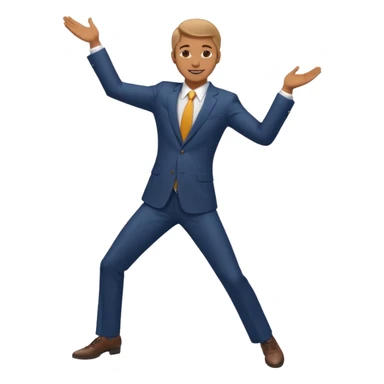 Man doing the metro man dance sticker