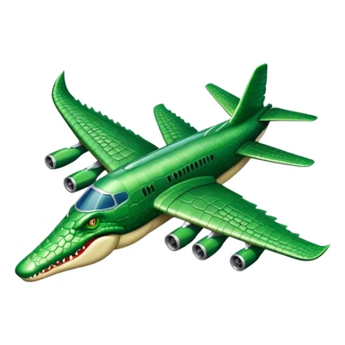 plane bomber crocodile sticker