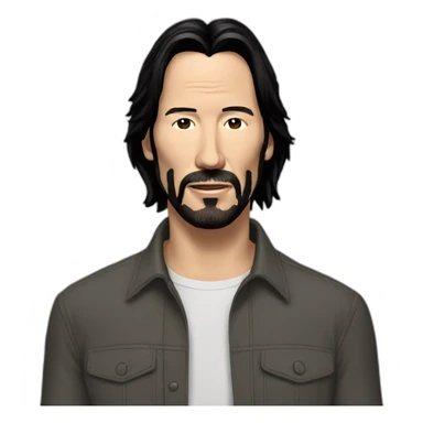 keanu-reeves wearing shirt sticker