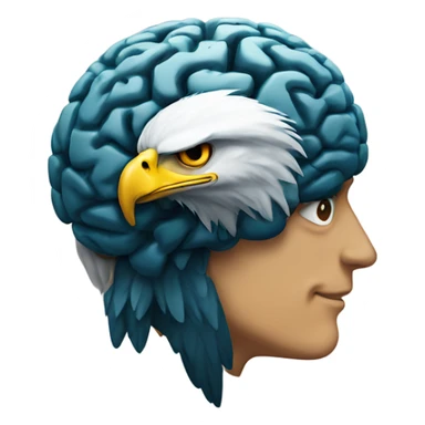 Eagle on a brain sticker