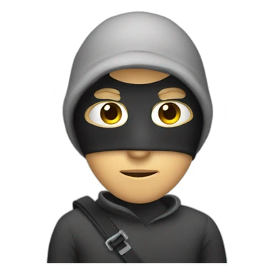 thief with a mask sticker