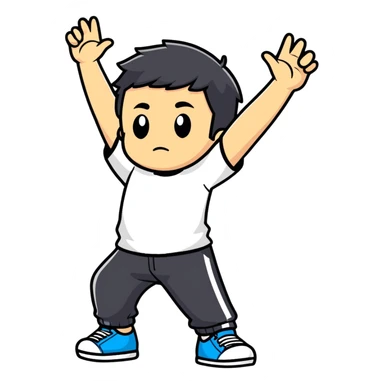 Artie Five che fa la dab  sticker