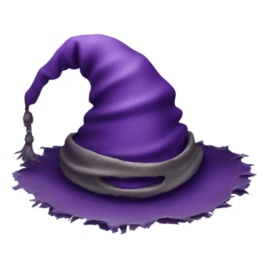 wizard hat purple torn sticker