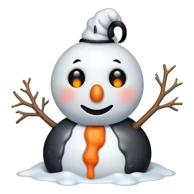 melting snowman sticker