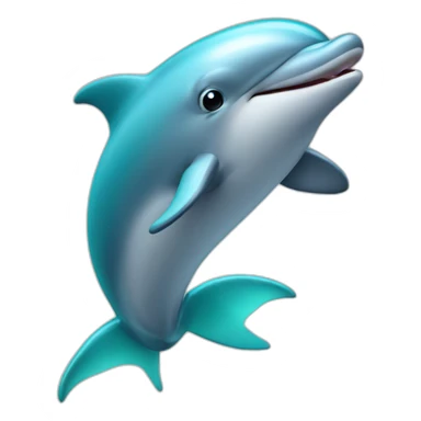 A dolphin with a smartphone sticker