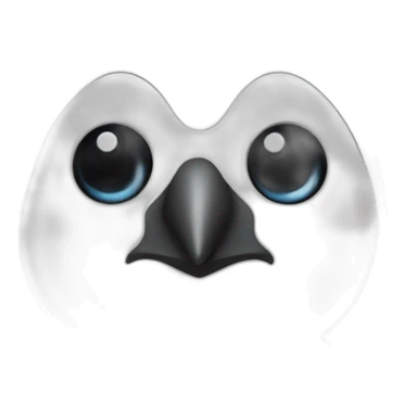Crying fluffy penguin sticker