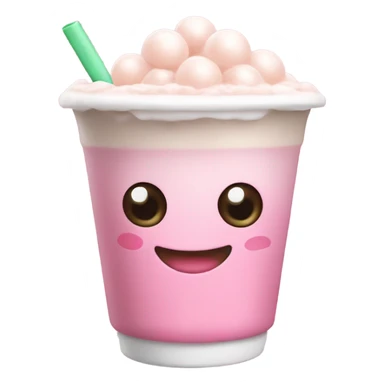 Pink milk tea sticker