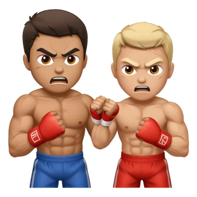 dos personas peleando sticker