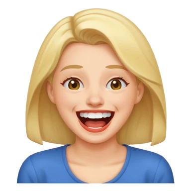 Stressed laughing woman sticker