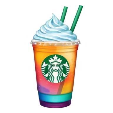 starbucks summer drink on a summer background (ios emoji style) sticker