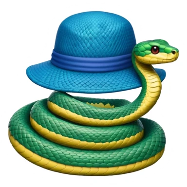 snake with blue hat sticker