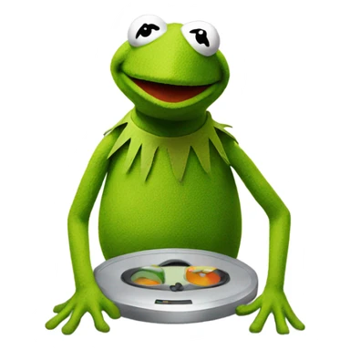 Kermit elliptical  sticker