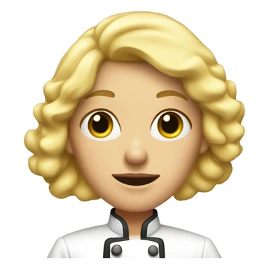 Really smelly blonde lady in chef outfit sticker