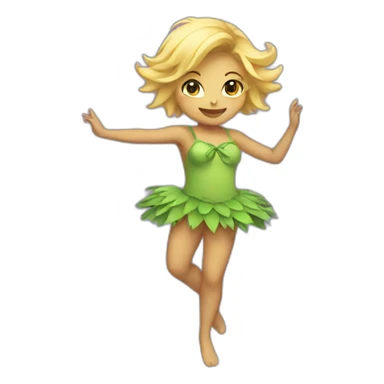 blonde girl dancing in a bird costume sticker
