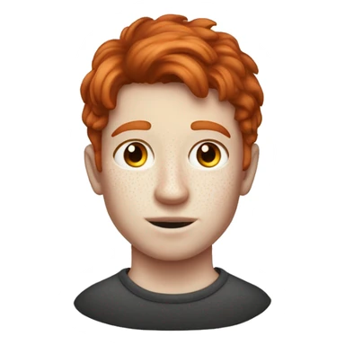 Red hair white boy freckle sticker