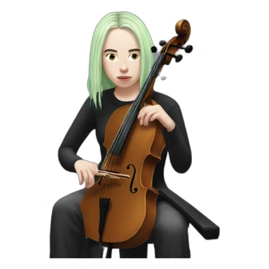 Billie eilish play cello sticker