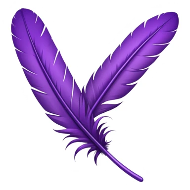 Purple feather modern minimailstic design with removed background sticker