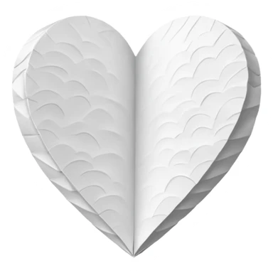  string paper heart  sticker
