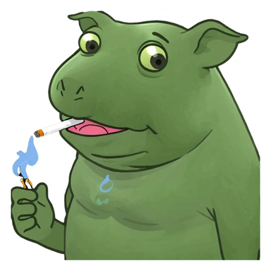 Pig smoking meth sticker