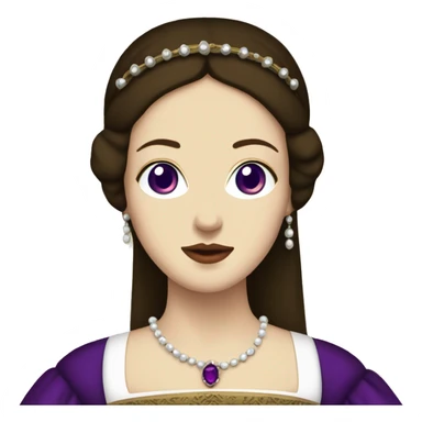 anne boleyn with purple eyes sticker