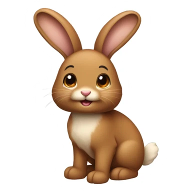 Brown bunny sticker