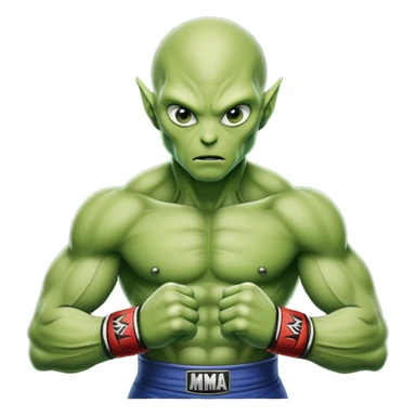alien MMA fighter sticker
