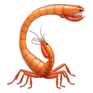 Crevette sur un chat sticker