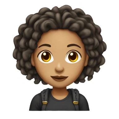 lightskin girl with locs sticker