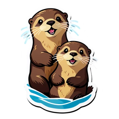 Otters sticker