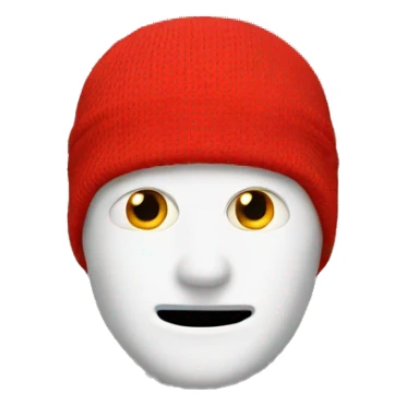 White man one, red ski mask sticker