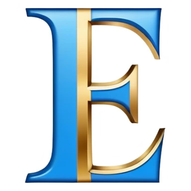 Bold Black-Blue-White-Gold Font Letter “F” sticker