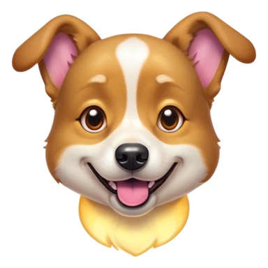 Cinematic Comical Domestic Dog Portrait Emoji, Head tilted dramatically with an exaggeratedly amused expression, featuring a striking coat with a playful glimmer and wide, expressive eyes brimming with humorous disbelief, Simplified yet hilariously expressive features, highly detailed, glowing with a slightly sassy glow, high shine, dramatic yet playful, stylized with an air of cheeky mischief, soft glowing outline, capturing the essence of a spirited and over-the-top dog that looks ready to side-eye its way into internet fame instantly! sticker