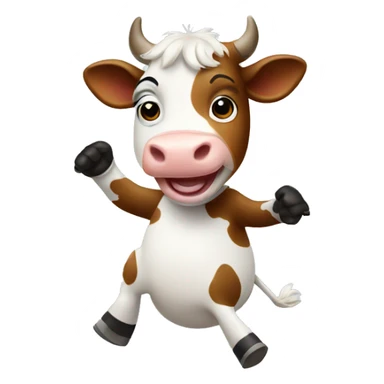 Cow dancing sticker