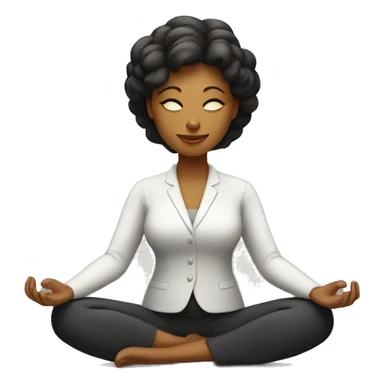 MEDITATING BUSINESS WOMAN sticker