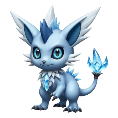 Elemental dark dusky familial mechanical frosty fairy-like fantasy epic rare Glalie-Sneasel-Togetic-Pokémon-Fakémon-hybrid-creature sticker