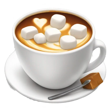 Coffee with caramel and marshmallows  sticker
