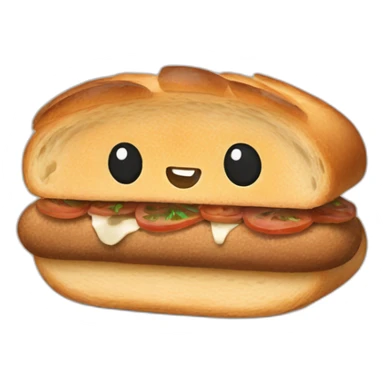 Pumpernickel baguette sticker