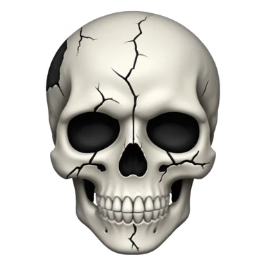 skull facial mask black and white sticker