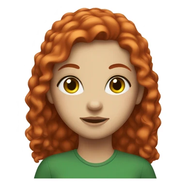 Girl with red hair and green eyes sticker