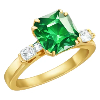  Green diamond ring sticker