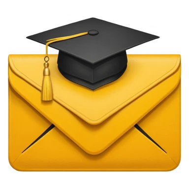 sobre manila amarillo con un logo de graduación 2017 sticker