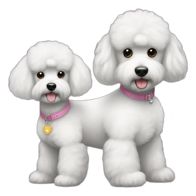 Poodle and Bichon Frise mix black fur sticker