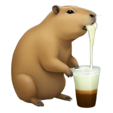 capybara drinking maté sticker